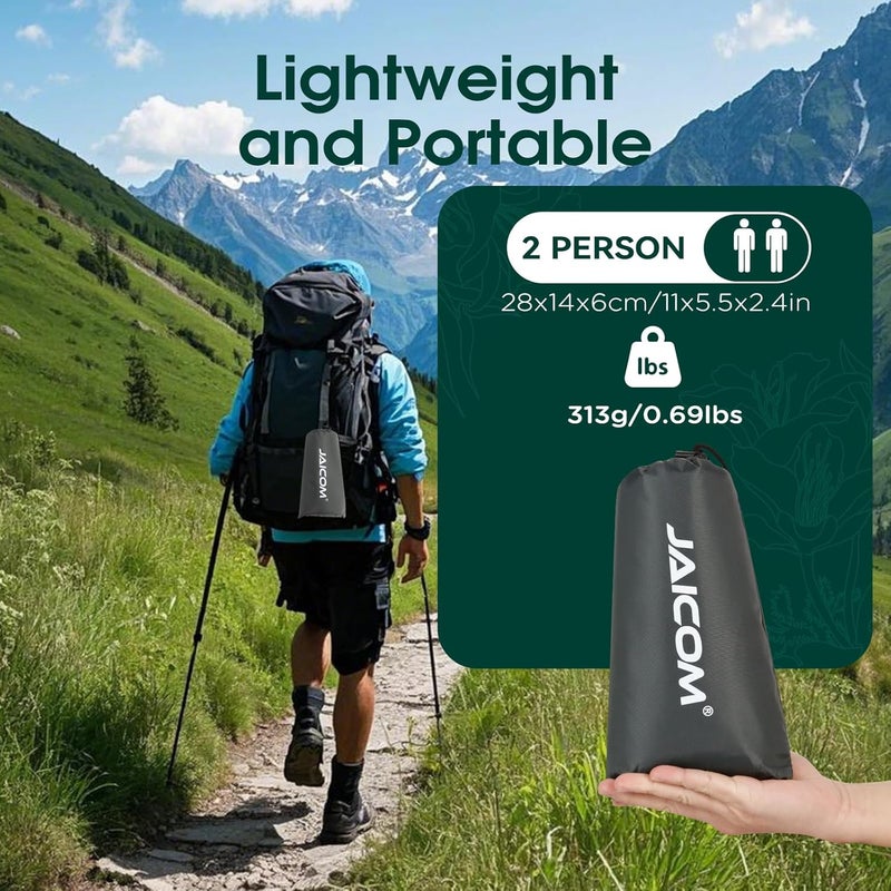 JAICOM Tent Footprint - Waterproof Camping Tarp, 1-6 Person Tent Floor Saver, PU 3000mm Small Tarp for Hiking, Backpacking, Hammock, Beach, Picnic and Other Outdoor Activities - Image 5